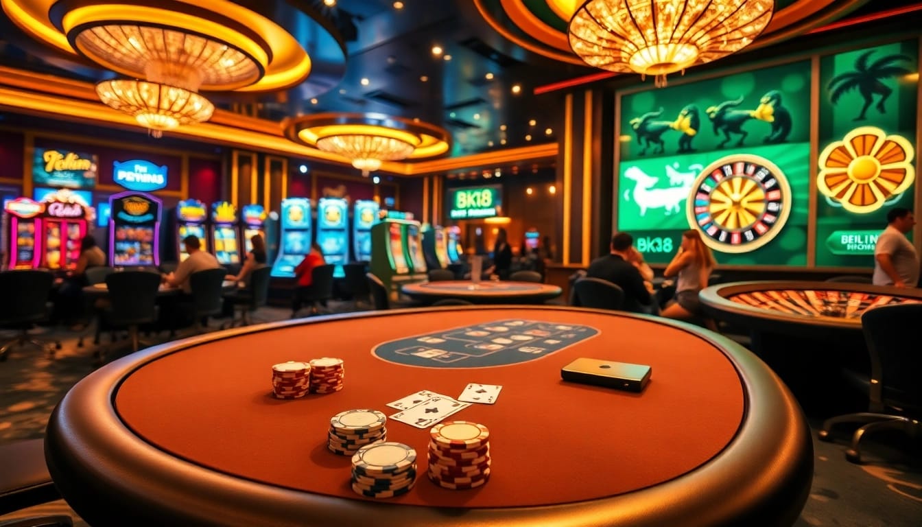 Engage in thrilling bets at BK8 เว็บตรง featuring vibrant slot machines and professional poker action.