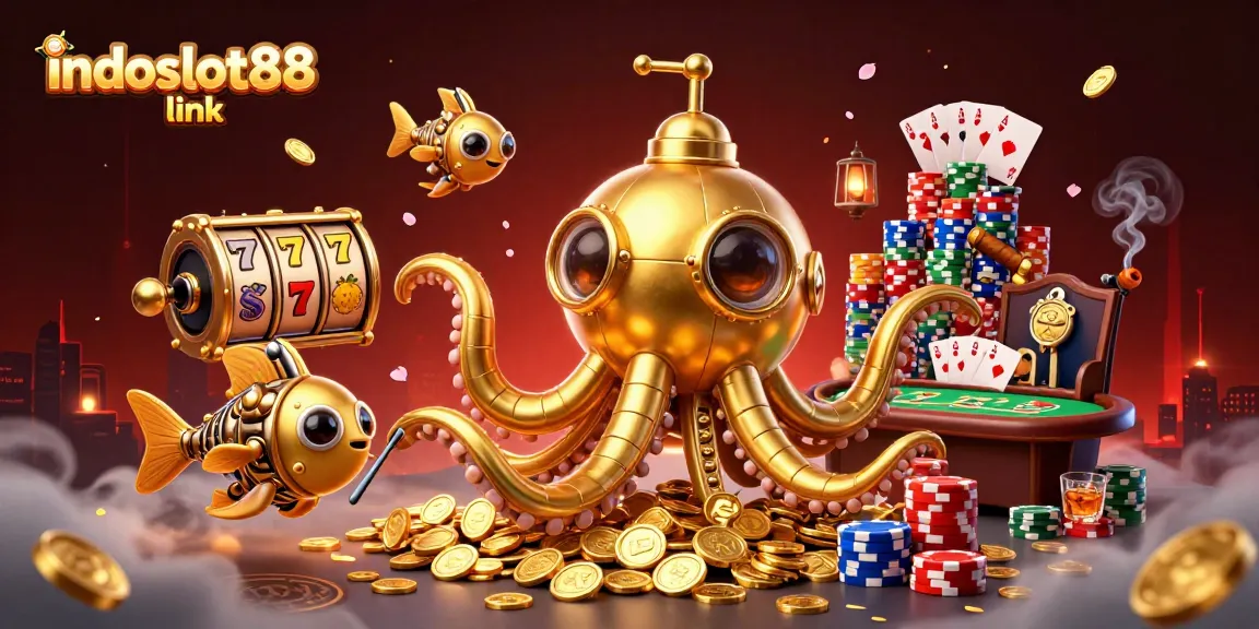Engage with the indoslot88 link through an exciting underwater casino realm filled with vibrant slot symbols.