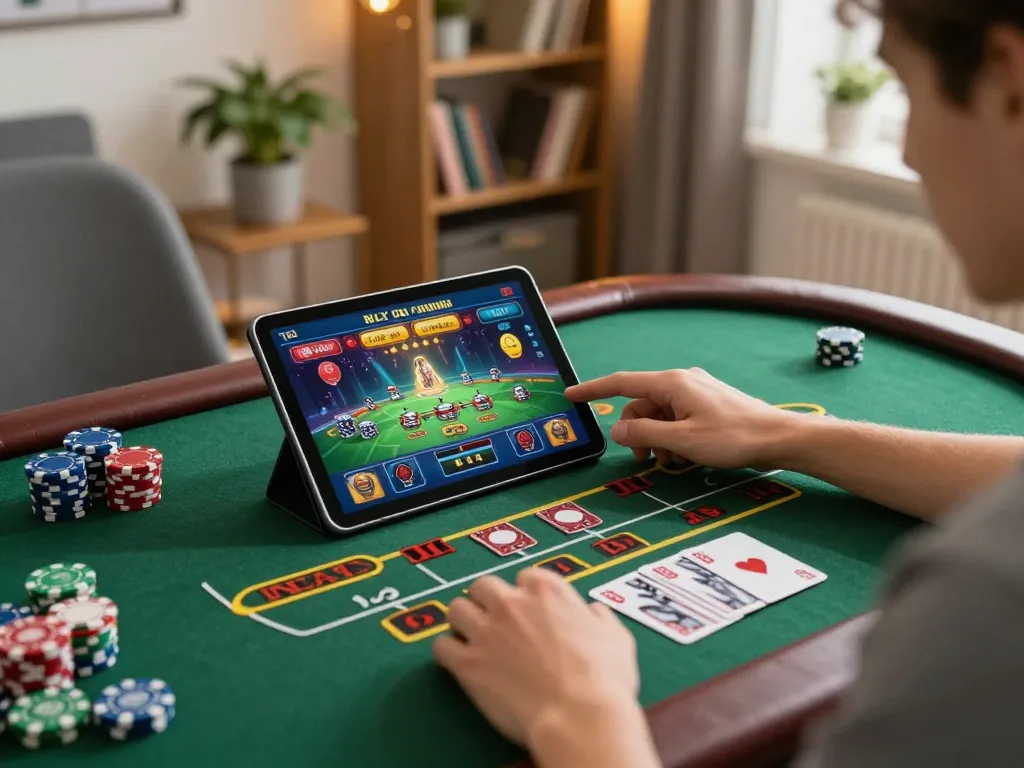 Engaging in strategic gameplay on Rik vip platform while enjoying a cozy home atmosphere.