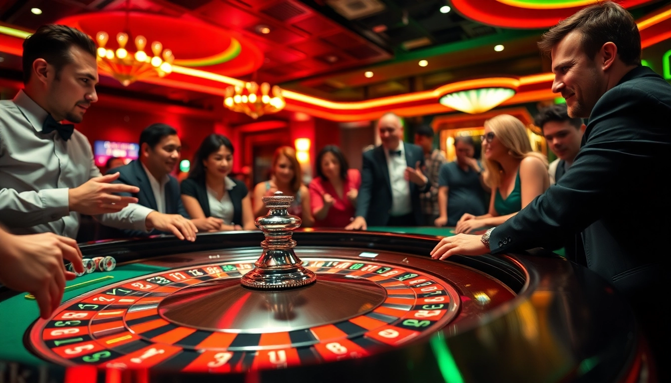 Arus hoki dalam permainan kasino di meja roulette yang penuh semangat.