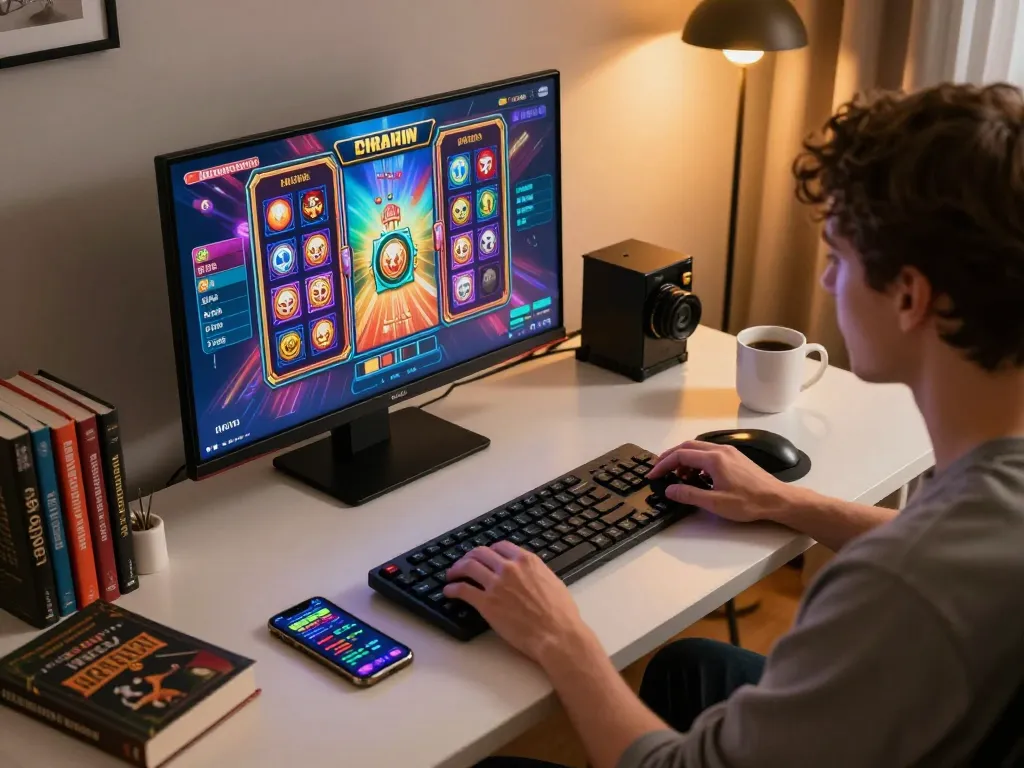 Experience thrilling online gaming with tg88 slots on a modern setup showcasing vibrant graphics and strategic gameplay.