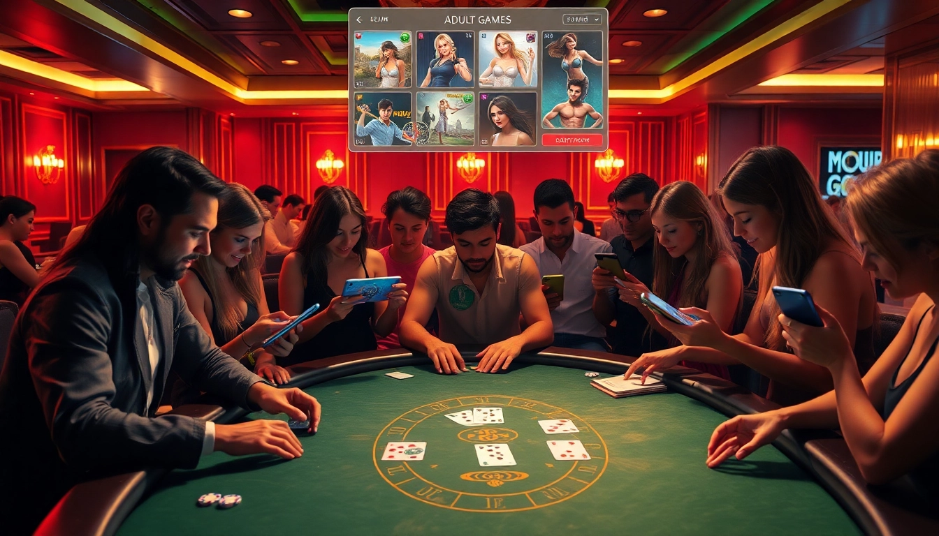 Engaging players enjoying exciting sex games in a luxurious casino setting.
