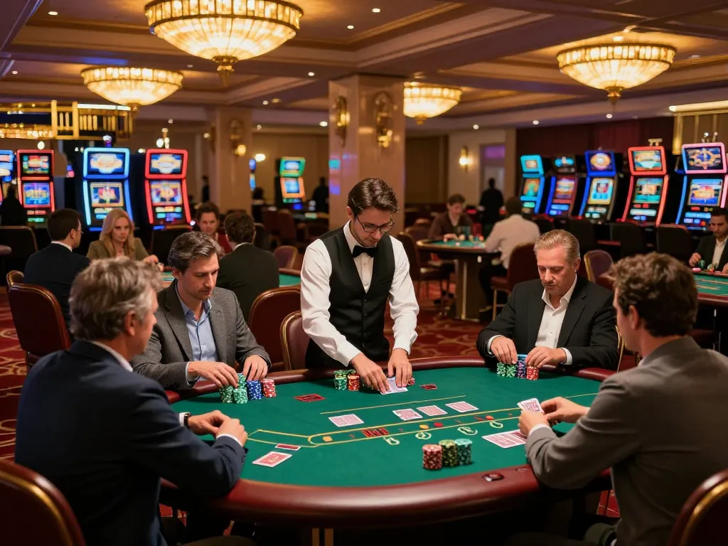 f8betlv players enjoying poker at upscale casino, vibrant atmosphere and strategic gameplay