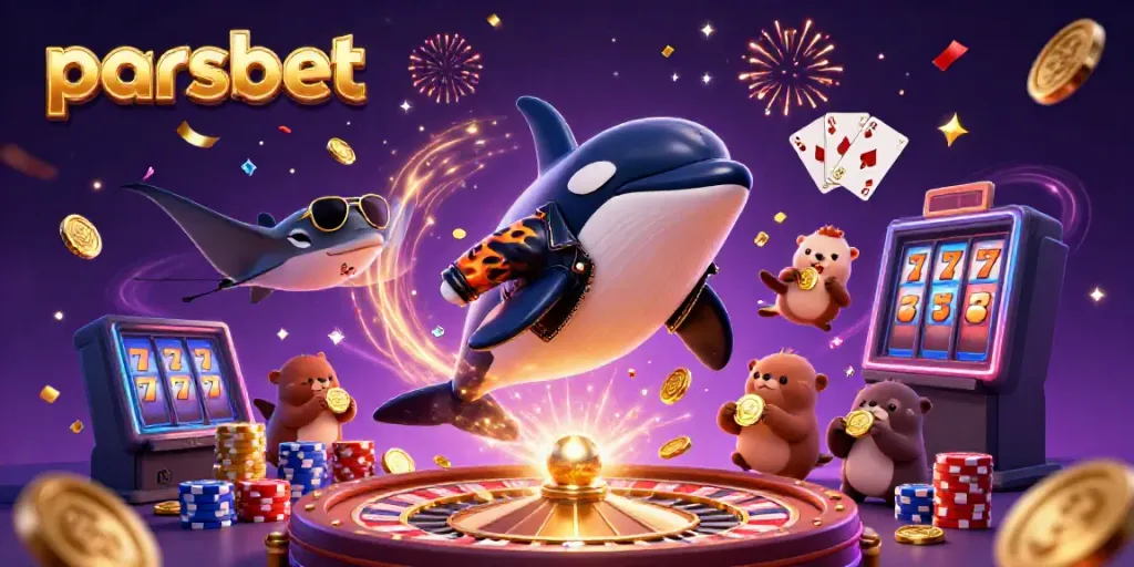 parsbet ile kazanan bahis stratejilerini gösteren neşeli deniz canlıları illustrasyonu