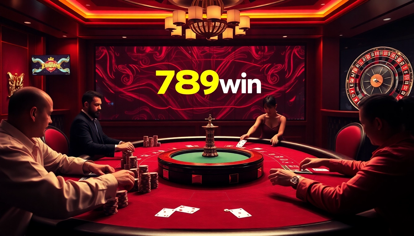 Experience the thrill of gaming at nhà cái 789win with vibrant casino tables and poker chips.
