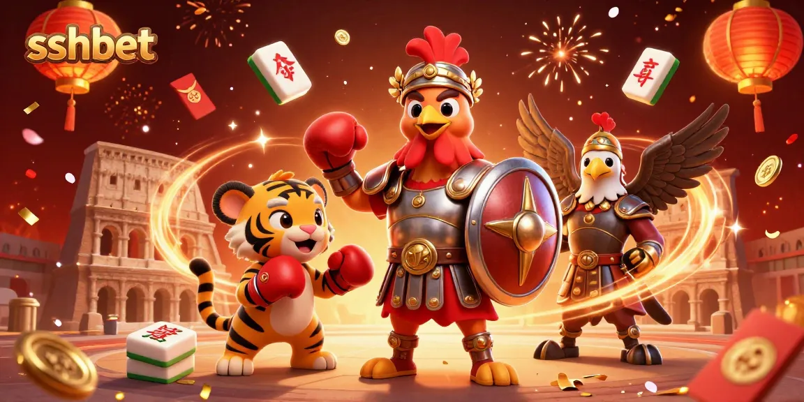 Experience the thrill of winning at sshbet with a captivating 3D casino illustration featuring animated characters.