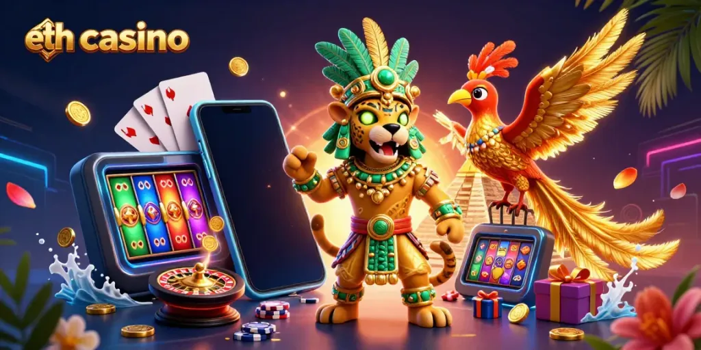 Play exciting games at eth casino with vibrant characters and dynamic slots action.