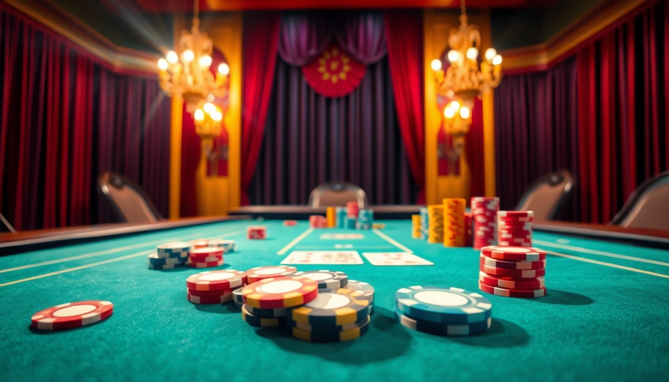 Menangkan bandar togel dengan permainan kartu yang menarik dan chips berwarna cerah di kasino.