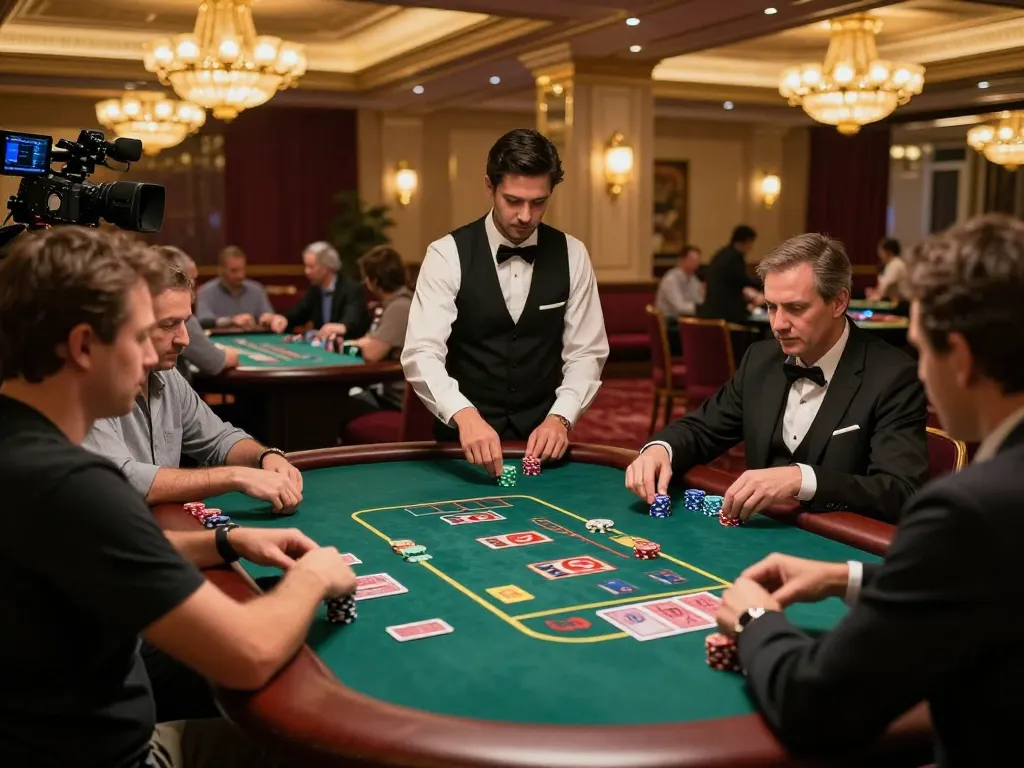 KONG 88 players engaged in a high-stakes card game, showcasing strategic gameplay in a luxury casino environment.