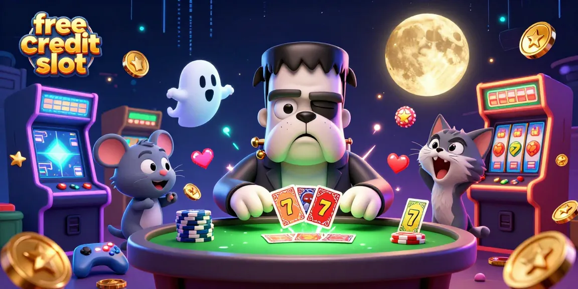Engage with the free credit slot scene featuring amazing characters and dynamic casino elements.