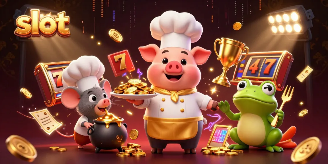 Experience thrilling slot action with lively characters showcasing gold coins and vibrant gaming elements.