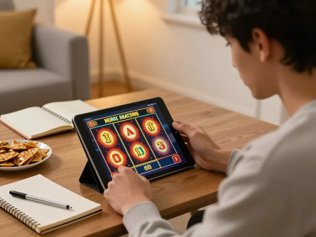 Berkeliling dengan aman788 slot gacor di tablet dalam pengaturan rumah yang nyaman selama sesi permainan online yang mendebarkan