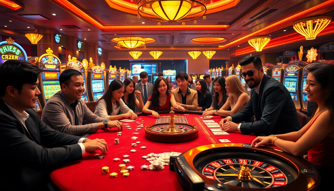 Experience the thrill of gaming at nhà cái bl555 with vibrant casino tables, poker chips, and live betting.