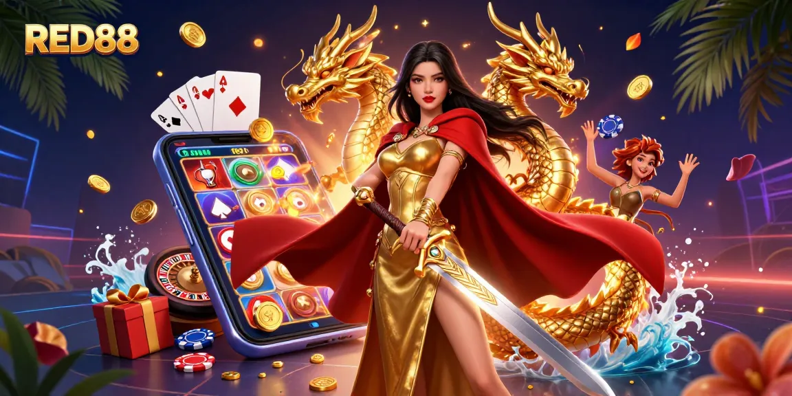 Engage with RED88 through an exciting array of slots and games featuring vibrant visuals.