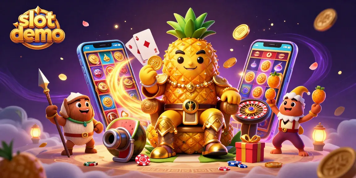 Menangkan permainan slot demo di GWP168 dengan ilustrasi ceria ala casino.