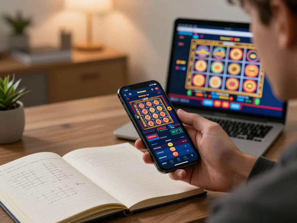 Engaging in online gaming at AF88 with a smartphone in a cozy home setting
