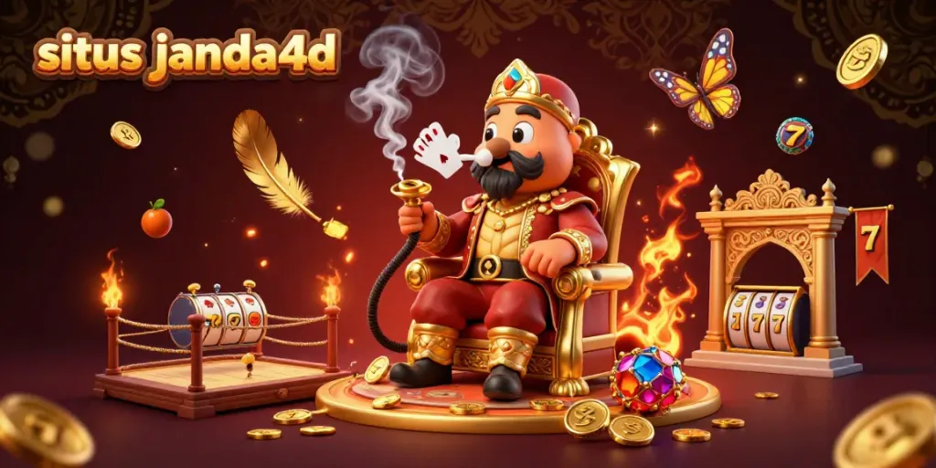 Permainan slot menarik di situs janda4d dengan karakter 3D yang memukau dan simbol kemenangan.