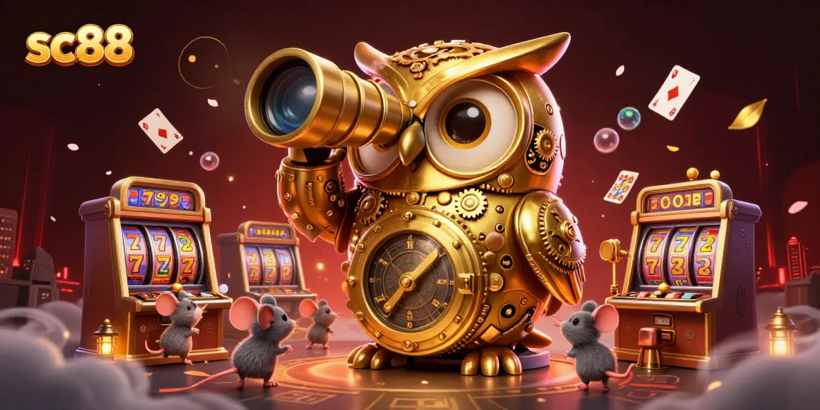 Experience thrilling jackpots with SC88 at a vibrant casino floor filled with dynamic elements and engaging characters.