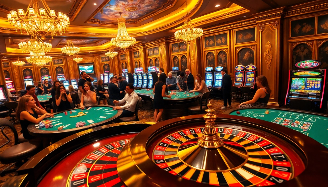 Experience the excitement of king 88 with players enjoying casino games and vibrant roulette action.