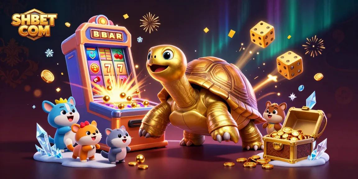 Engage with SHBET COM as a colorful and dynamic casino experience featuring a 3D tortoise pinball machine.