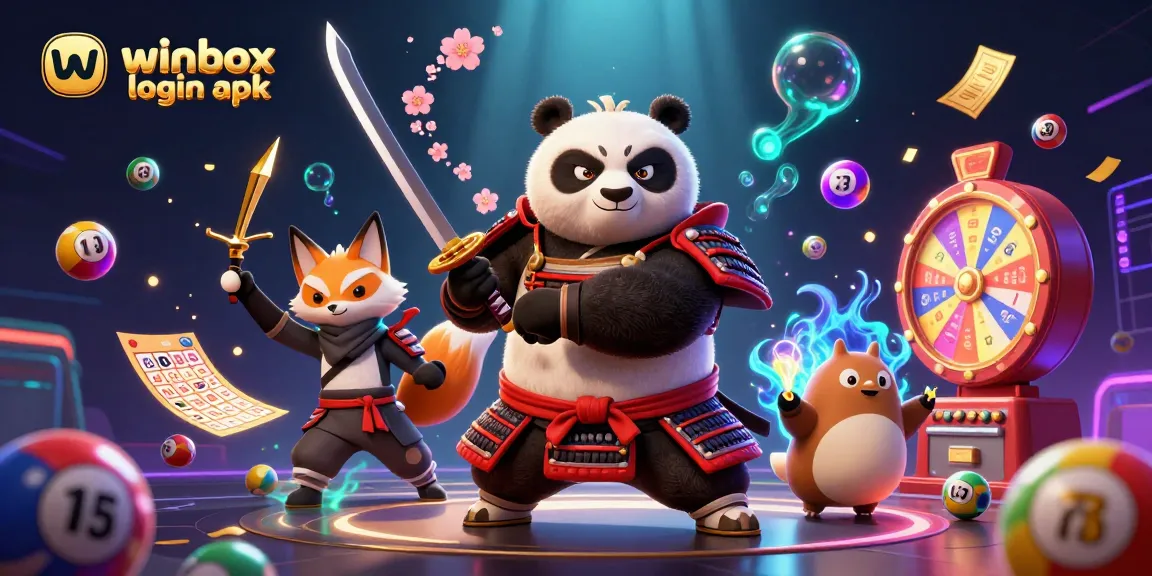 Experience excitement with winbox login apk featuring vibrant characters and dynamic casino elements.