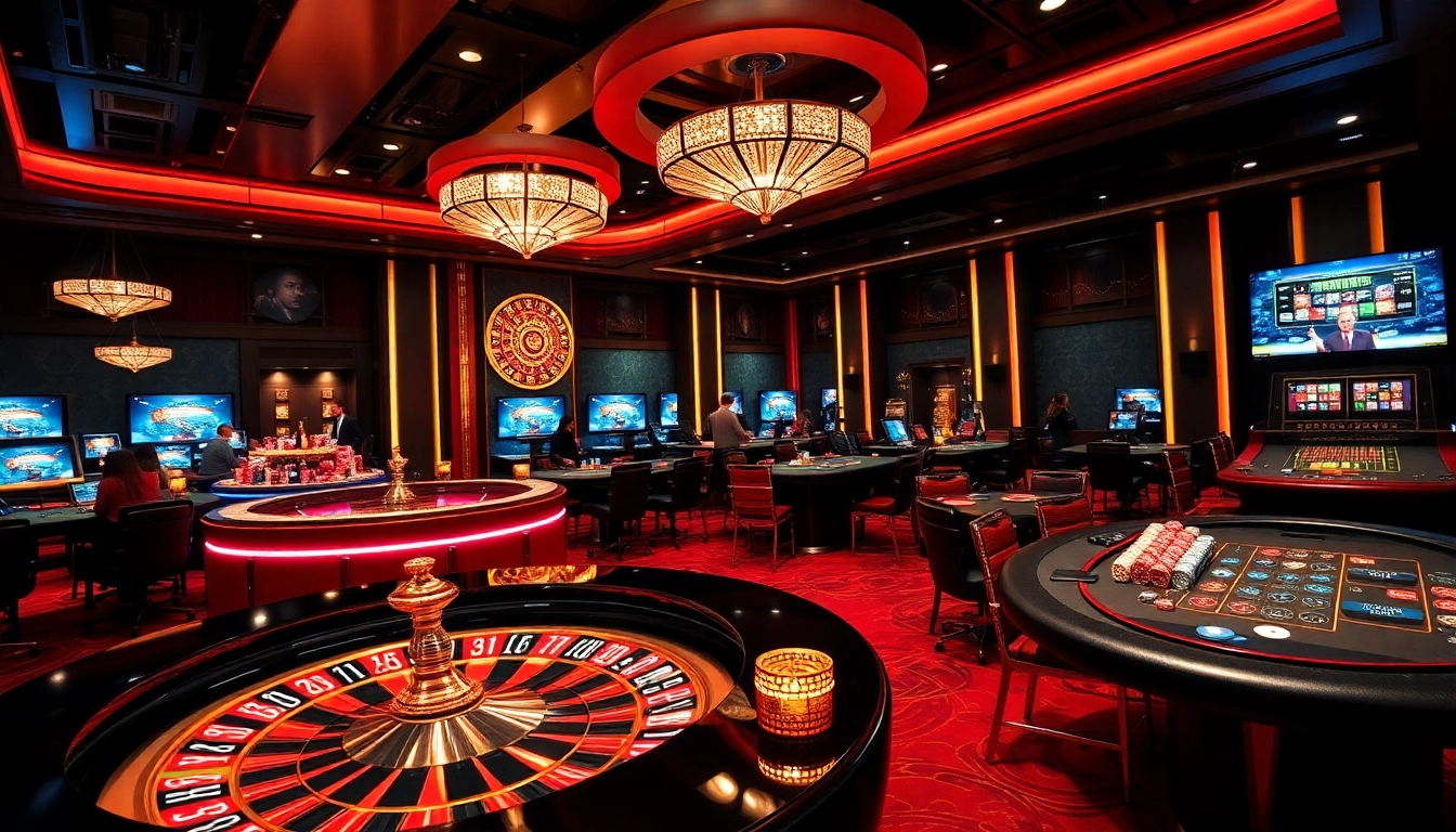 Engaging players at trang chủ rr88 with vibrant casino tables and online gaming interfaces.