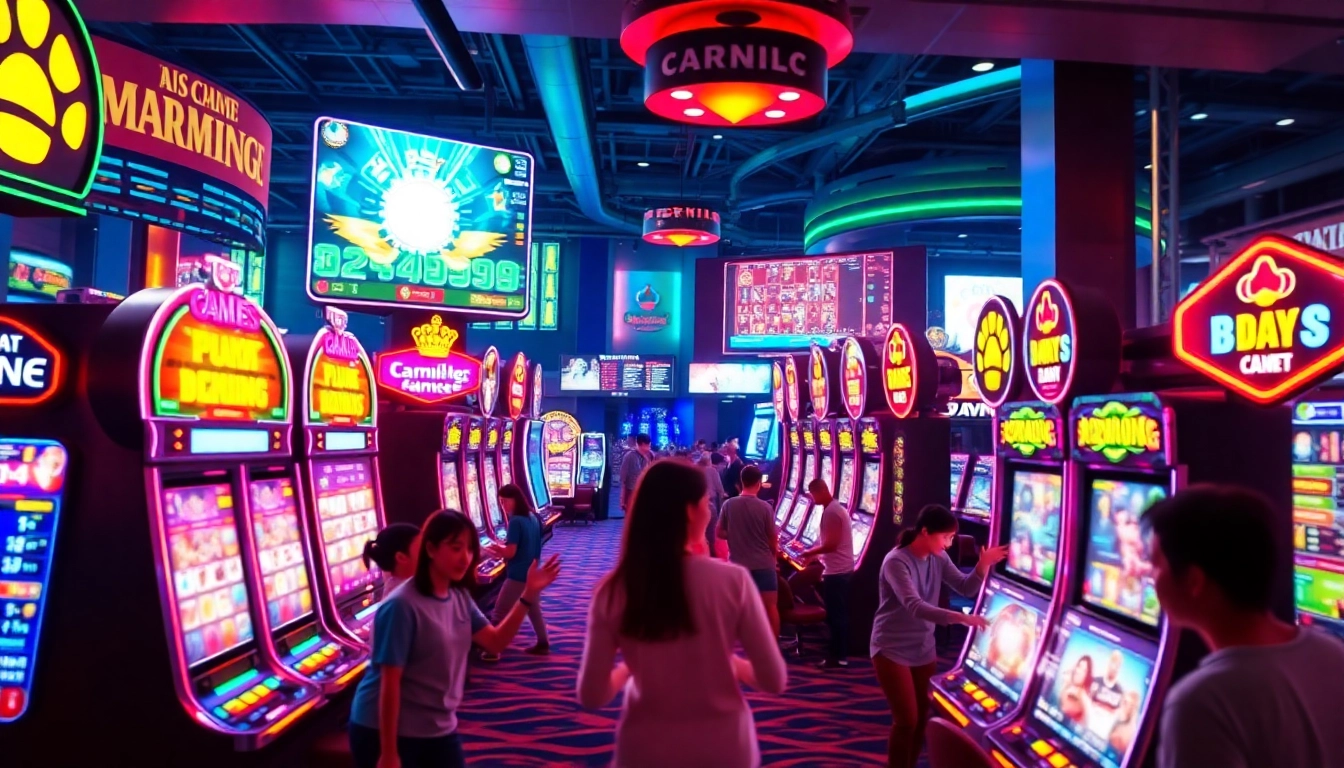 79King: A vibrant online casino experience with colorful slot machines and sports betting displays
