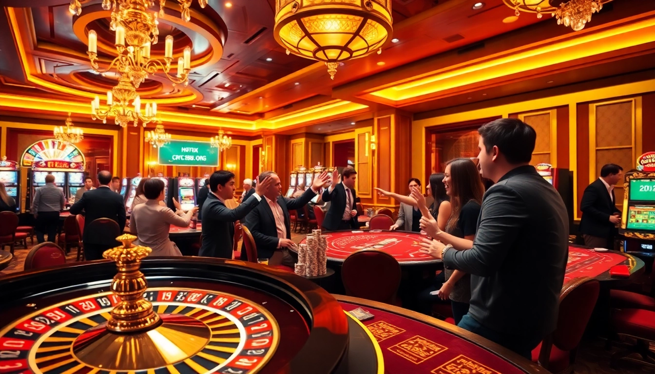 Experience thrilling gameplay at https://cpc188.org with vibrant casino action, poker chips, and roulette excitement.