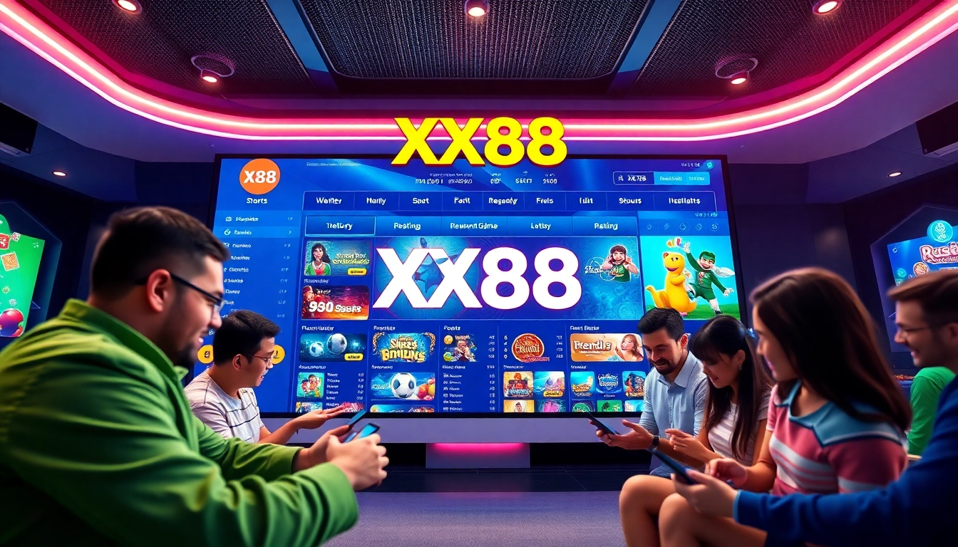 XX88 HOW online betting platform interface showcasing vibrant games and promotions.