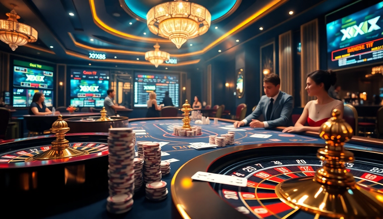 Experience the excitement of XX88.AI online gambling with immersive casino visuals and dynamic gameplay.