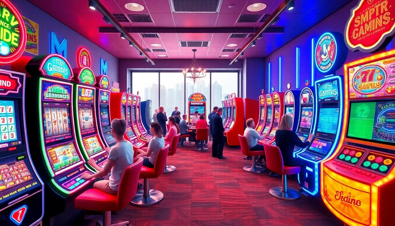 Kode4d link showcasing an exciting and secure online gaming atmosphere with colorful slot machines.