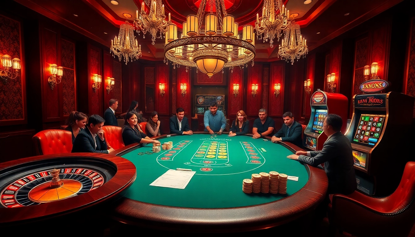 Experience the thrill of gambling at kk55.fit with vibrant casino tables and dynamic roulette wheels.