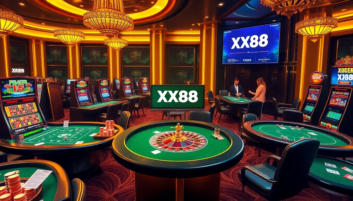 Engage in thrilling online gambling at https://xx88.today/ with luxurious casino elements and vibrant gameplay.