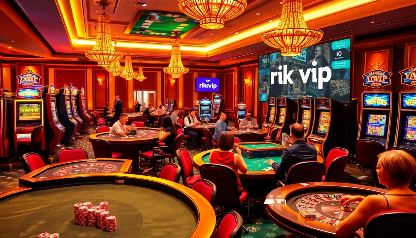 Experience the thrill of rik vip gaming with vibrant casino tables and engaged players.