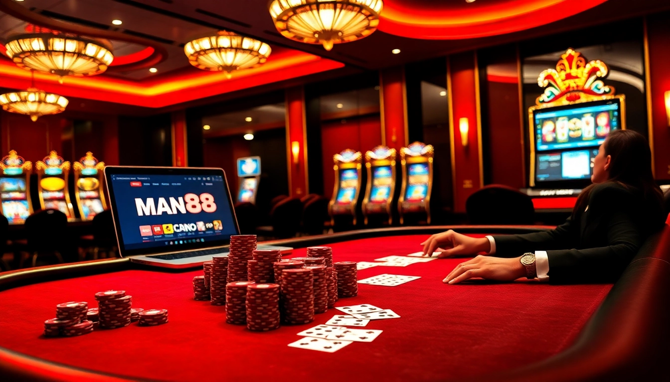 Experience the excitement at nhà cái Man88 with vibrant casino games and high-stakes betting action.