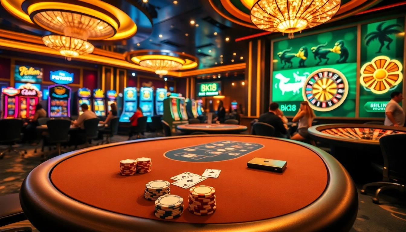 Engage in thrilling bets at BK8 เว็บตรง featuring vibrant slot machines and professional poker action.