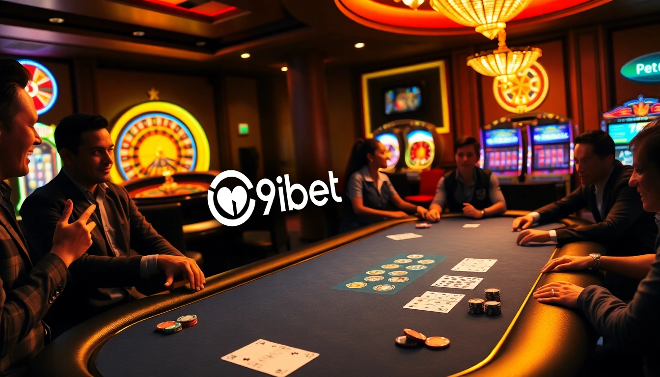 Experience high-stakes excitement with i9bet ren at a luxury casino table featuring poker actions and vibrant ambiance.